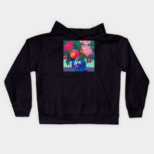 Vase of peonies Kids Hoodie